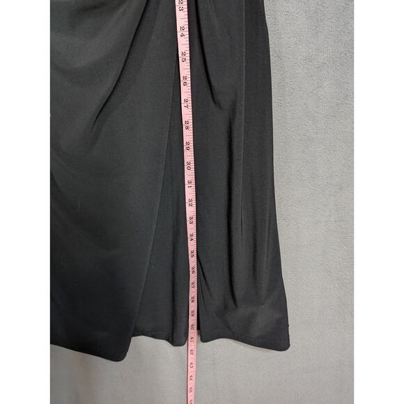 Ralph Lauren Dress Black Size 12 Faux Wrap - Picture 9 of 10